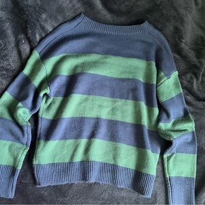 Green & navy stripped sweater